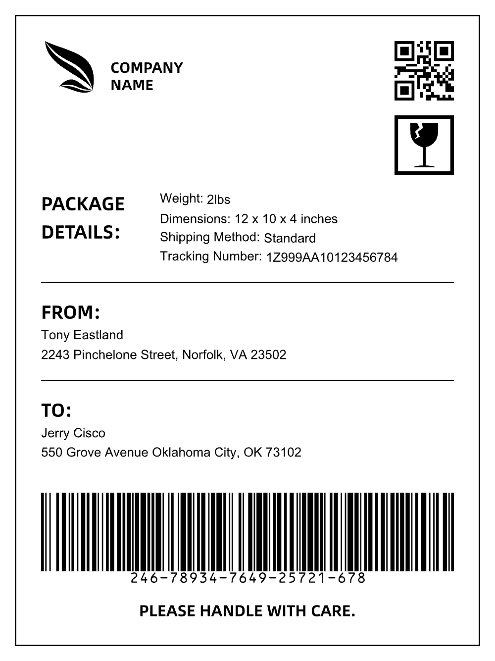 Shipping Label